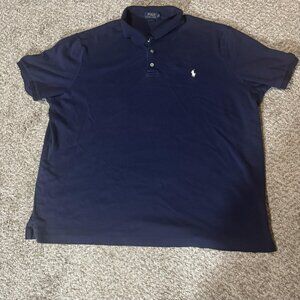 Polo Ralph Lauren Polo Shirt Mens 2XL Navy Classic Fit Embroidered Pony
